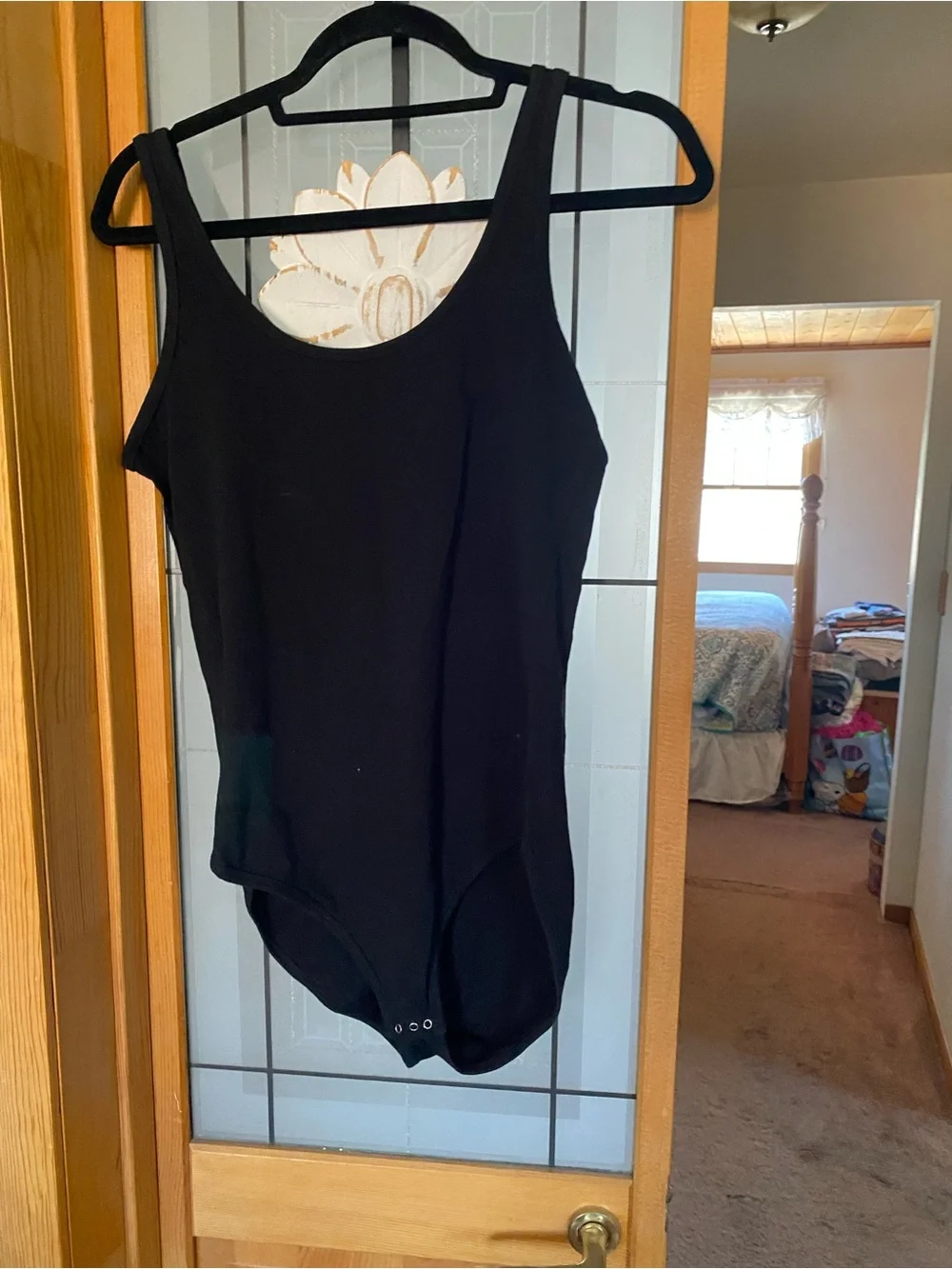 PINK Victoria's Secret Black Logo Tank Bodysuit - Picture 2 of 2